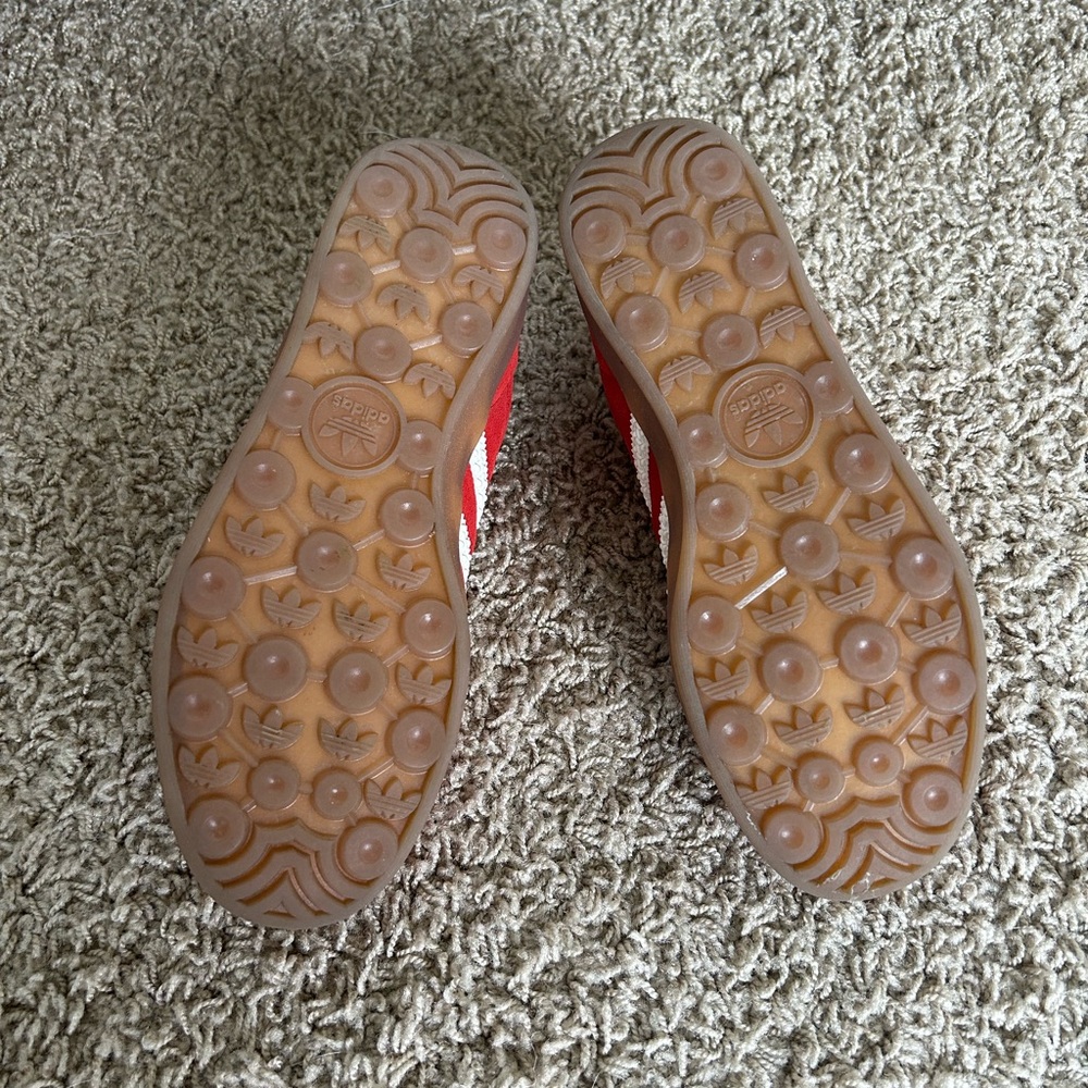 adidas Gazelle Red and White Women's Shoes - Picture 7 of 9